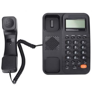 Vvikizy t&eacute;l&eacute;phone filaire de bureau KXT2029CID t&eacute;l&eacute;phone filaire t&eacute;l&eacute;phone fixe filaire avec r&eacute;pondeur telephonie detachee Noir