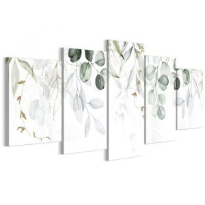 Tableau Decoration Murale - LUMASOUL - 5-2-2-0-2-2-12-5 - Moderne Motif - 5 parties - Blanc - 200x100 cm