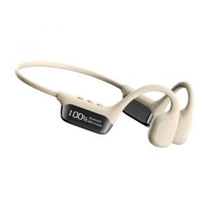 S10 v&eacute;ritable conduction osseuse Bluetooth 5.4 casque sans fil IPX8 imperm&eacute;able DT5.0 32 Go lecteur MP3 &eacute;couteur de natation blanc