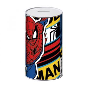 Tirelire - Spiderman - Rouge - 10x10x17.5 cm - Enfant