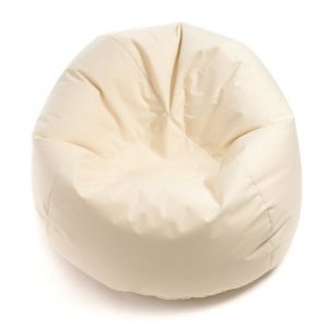 Pouf pouf cr&egrave;me M &eacute;troit pour sasseoir int&eacute;rieur et ext&eacute;rieur tissu ind&eacute;chirable et imperm&eacute;able rembourrage polystyr&egrave;ne Ecopuf