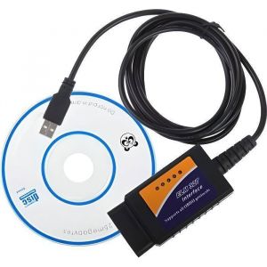 Outil de diagnostic OBD2 - G&Eacute;N&Eacute;RIQUE - ELM327 V1.5 - USB - Compatible tous v&eacute;hicules - Noir