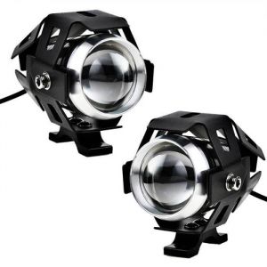 2pcs 125W Phare Moto Feux Additionnels LED Phares Avant Moto Anti Brouillard Projecteur Spot LED Etanche pour Moto Quad Sco