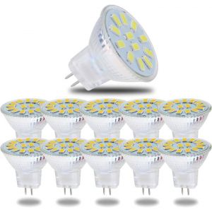 10pcs Lampe LED MR11 GU4 5W Blanc Froid Ampoules LED 6000K 600 lumens Remplacement pour Lampes halog&egrave;nes 50W Non dimmable 120 &deg;