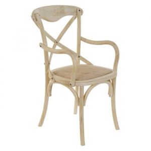 Chaise de salle à manger - Noname - Rotin et Orme - Design alpin - Finition vieillie - 1 place