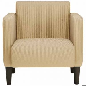 CLARENCE&reg; Fauteuil Simple - Chaise de canap&eacute; - style exceptionnel - accoudoirs gris-vert 54 cm tissu velours c&ocirc;tel&eacute; LV5500