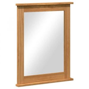 Miroir de salle de bain avec rangement - vidaXL - Vigo - Marron miel - Bois massif en pin - 555x5x70 cm