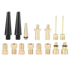 15pcs Kit dadaptateur de valve Adaptateur de valve DV AV SV pour compresseur de pompe &agrave; air de gonflage de pneu de v&eacute;lo