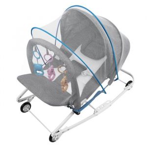 XUANYU.Transat bébé -  Transat balancelle pliable - Balancelle bebe electrique Avce moustiquaire  - Pour Naissance  - Gris