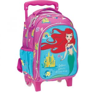 Sac à dos à roulettes Princesse Ariel 31 CM Trolley maternelle