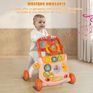 JEOBEST Trotteur B&eacute;b&eacute; 2 en 1 Couloir pour B&eacute;b&eacute; 40*32*40.5cm Chariot pour B&eacute;b&eacute; Jouet pour Enfants 9 mois et plus