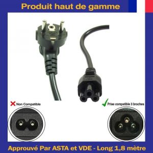LOT X10 - Cordon dAlimentation Pour eMachines Adaptateur Chargeur PC Portable IEC 320 C5 EU Câble Secteur en Trèfle Schuko