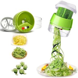 Spiraliseur de légumes Portable4 en 1 Spiraliseur de LégumesSpiralizer Manuel Multifonction Pour CourgettesCarottes Tagliatelles