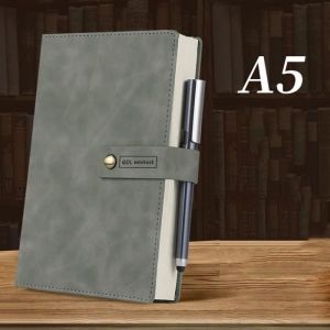 A5 408 Pages Agenda &Eacute;paissie Agenda Cahier Agenda de Bureau Agenda avec Stylo  Gris