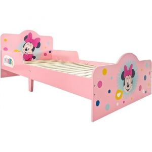 Lit une place Disney Minnie - DISNEY - Bois - Rose - Enfant - A lattes