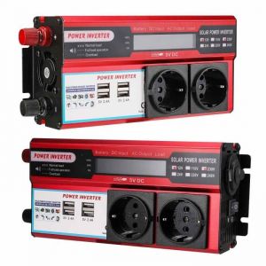 Convertisseur 12V 220V 1000W Convertisseur de Tension 4 USB Power Inverter AC 220V 230V Onduleur Transformateur