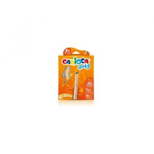 Carioca Baby 3 in 1 Crayon non permanent assortiment de couleurs vives 10 mm extra large pack de 6