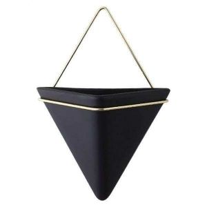 2x Triangle Tenture Murale Pot de Fleur Jardini&egrave;re Murale Nordique G&eacute;om&eacute;trique Succulent Pot de Fleur D&eacute;coration Murale pour