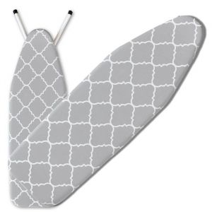 Housse de table &agrave; repasser &eacute;paisse &agrave; motifs gris 120x38 cm EDIBAZZAR