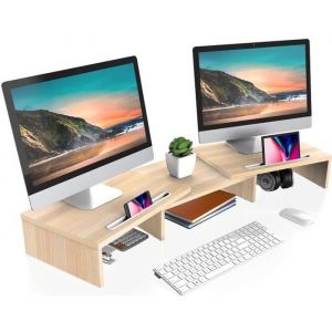 FITUEYES Réhausseur dÉcran dOrdinateur en BoisSupport de PC/TVMoniteur Stand Réglable 79-1112x106x27cm