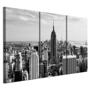 Tableau Decoration Murale - LumaSoul - 6-2-4-0-2-2-10-3 - Classique - 3 parties - Ville III  - 90x60 cm