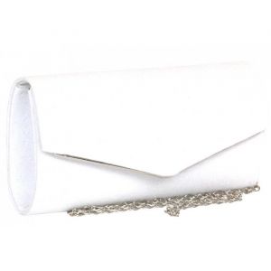 Pochette cérémonie-Nyls Création-Pochette Femme Blanche Strass Sac Soiree Mariage Minaudiere Celyst - Blanc