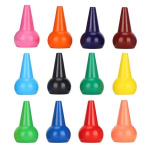 Crayons de peinture pour les doigts Paraffine 12 couleurs 3D PalmGrip B&acirc;tons empilables non toxiques pour enfants