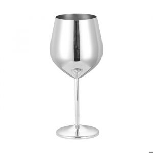 Verre &agrave; vin incassable en m&eacute;tal comme verre &agrave; vin rouge grand verre &agrave; vin et &agrave; champagne 500 ml argent
