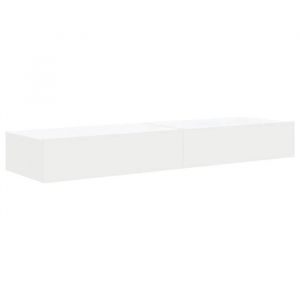 Bon plan Meubles TV avec éclairage LED - 2 pcs - JILI HOT - meubles HiFi Suspendu - blanc 60x35x155cm - Pour salon Thome6695613