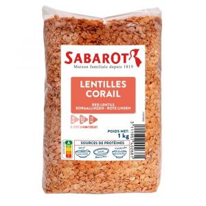 Lentilles corail sachet de 1kg Sabarot