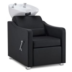 Barberpub Fauteuil de Coiffeur avec lavabo pour Salon de Spa Coiffeur Salle de Bain W8675BK