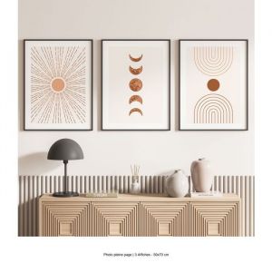Lot de 3 Affiches / Posters Triptyque - Lumal&eacute;a - 3617689692579 - Boho - Photo pleine page - 3 Affiches - 50x70 cm