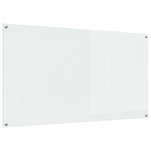 PROMOTION Anti-UV Crédence de cuisineFond de Hotte - en verre trempé transparent 110x60x0.6 cm 28825 - BestMeuble