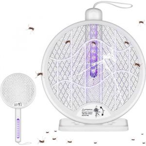 Raquette Electrique Insectes4000V Rechargeable Tapette &agrave; Mouche Raquette Anti Moustiques lectrique pour