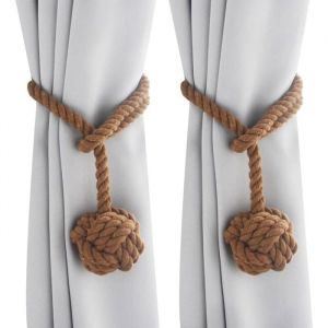 Embrasse pour Rideaux 2 Pices Embrasses de Rideaux Embrasses Rideau Tricotes la Main Embrasse de Corde de Rideau Odipie