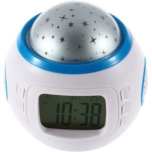 Musique Ciel étoilé étoile projecteur numérique réveil Projection veilleuse Chambre Bureau Horloge Calendrier Enfants Cadeau[841]