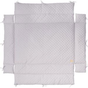 Tapis de Parc Bébé roba Style - Tour de Parc 75 x 100 à 100 x 100 cm - Doux et Hydrofuge - Gris Argenté