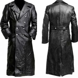 Manteau en cuir - Ying - 24502 - Style m&eacute;di&eacute;val - Vintage - Long pour homme