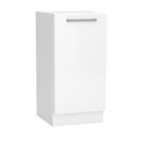 Meuble bas de cuisine avec 1 porte coloris blanc - longueur 30 x profondeur 466 x hauteur 82 cm