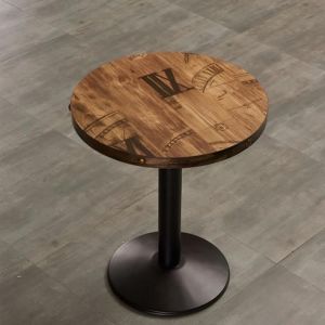 MIPAN.Table de bistrot ronde - Table de bar haute -  &Oslash; 60 cm -  Hauteur 72 cm - Table basse jardin - Max:120kg - Style 1