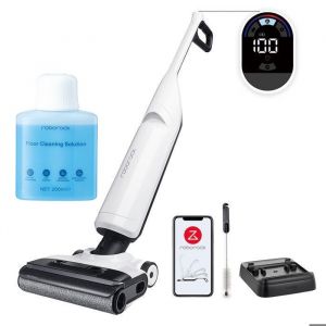 Roborock Flexi Aspirateur Balai Laveur Humides & Sèches 17 000Pa FlatReach -Rouleau Autonettoyant & Séchage Automatique Contrôle