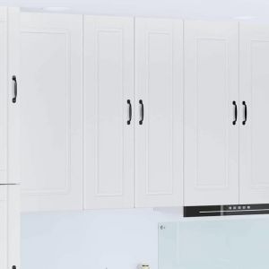 Moderne Meuble mural de cuisine - Meuble haut/Armoire suspendue Blanc brillant 30 x 31 x 100 cm@FR(798583）