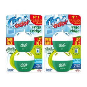 Désodorisant pour frigo - Sans parfum - 2 pièces - Croc Odor - Lot de 4 pièces