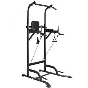 BIGZZIA Station Traction dips Multifonctions Pull up Fitness Barre de traction ajustable Banc de Musculation Power Tower