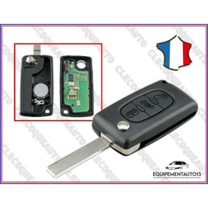 Cl&eacute; vierge 3 boutons pour PEUGEOT 207 307 PARTNER CITROEN C4 PICASSO BERLINGO lame HU83