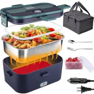 Lunch Box chauffante - AUTREMENT - Mod&egrave;le 1.5L - 12V/24V/220V - Sac isotherme inclus - Couverts en inox