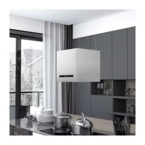 Hotte suspendue - Acier inoxydable - 37 cm - Tactile LCD - Blanc - Hotte ilot