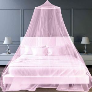 Moustiquaire de Lit Ciel De Lit Fille Adulte Tulle RoseLit Simple Moustiquaire Pliable Ciel de lit Bebe ODIPIE