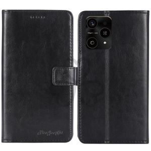 TienJueShi Classique Coque Antichoc en cuir PU Cover Case Housse pour Logicom Lunar 6 inch Étui Couverture Noir