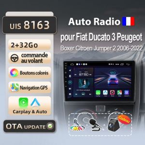 litillbuly autoradio 2Go 32Go WIFI pour Fiat Ducato 3 2006-2022 accessoire autoradio android voiture carplay GPS